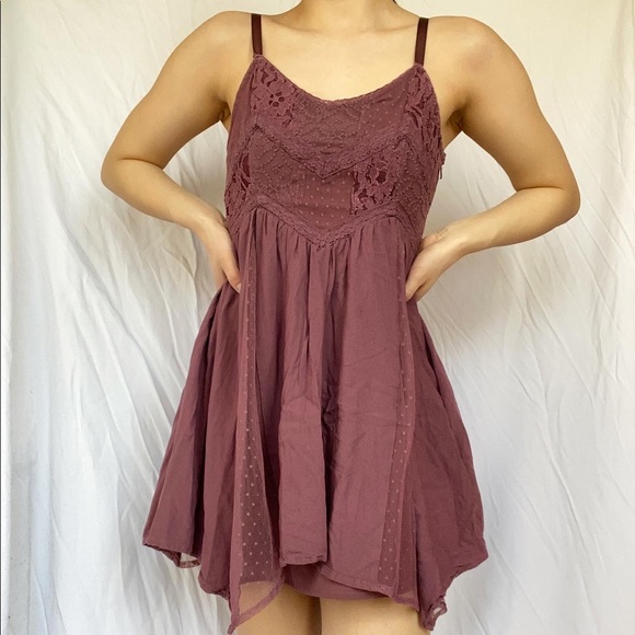 3 for $20 ✨American Eagle aline mauve dress - Picture 2 of 9